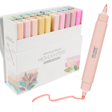 Blieve- Bible Highlighters No Bleed, Dual Tip Full Package (40 Units)