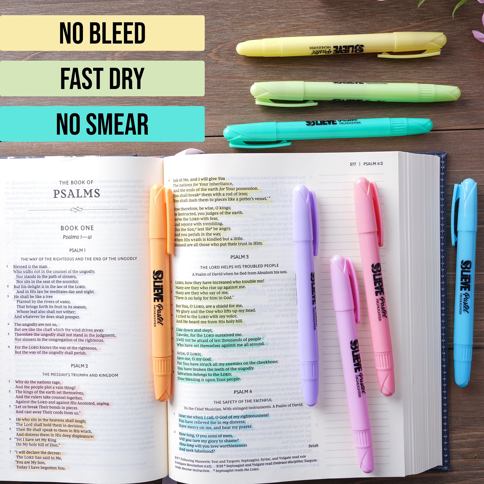 BLIEVE- Bible Study Kit With Gel Highlighters And Pens No Bleed Through,  Amazing Bible Highlighter and Pens Fine Tip set Planner Supplies Gifts (10  Pack) in 2023