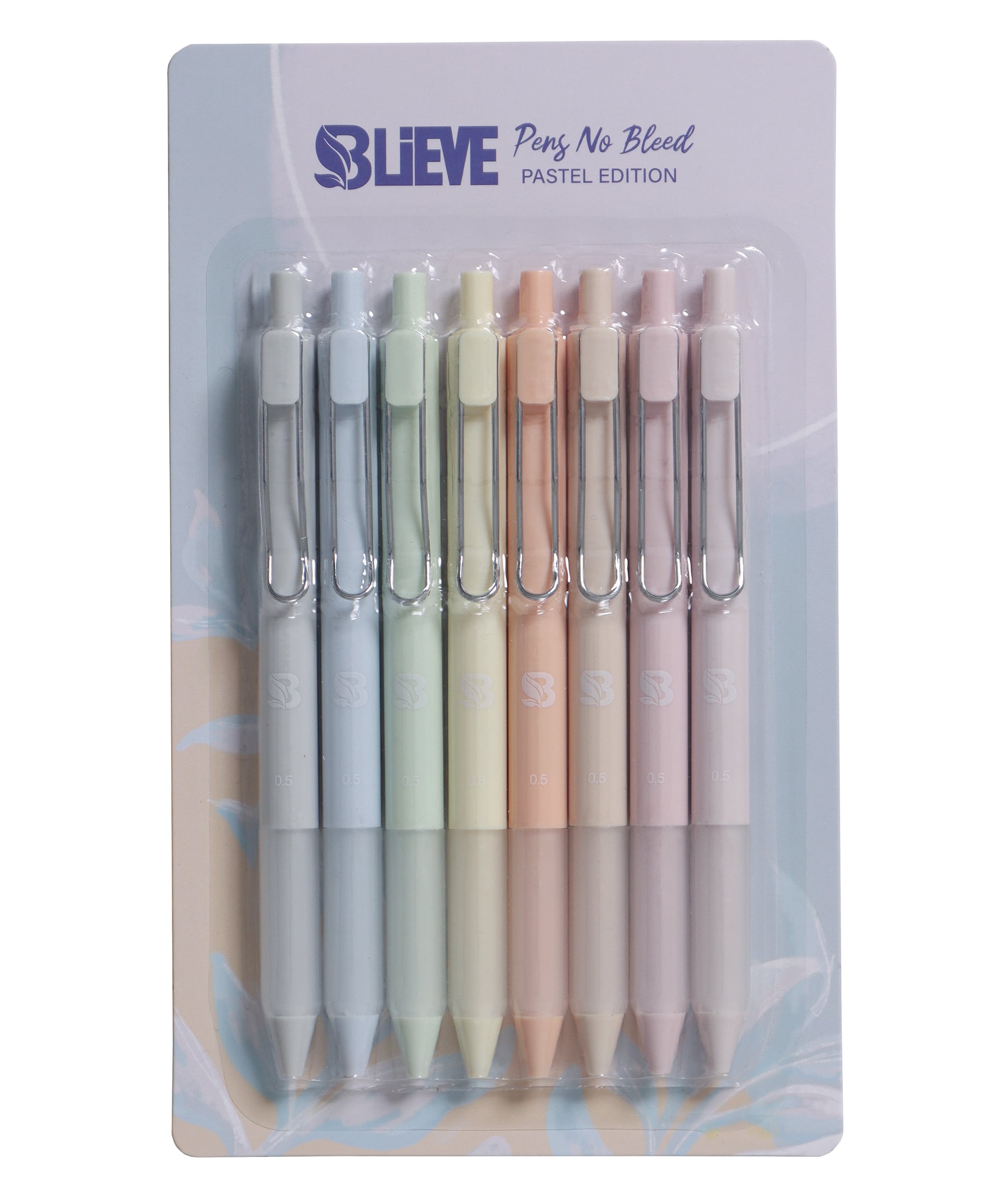 Blieve - Pastel Colored Gel Pens with Cool Matte Finish, Aesthetic and Cute Pens with Smooth Writing for Journaling and Bible Note Taking No Bleed
