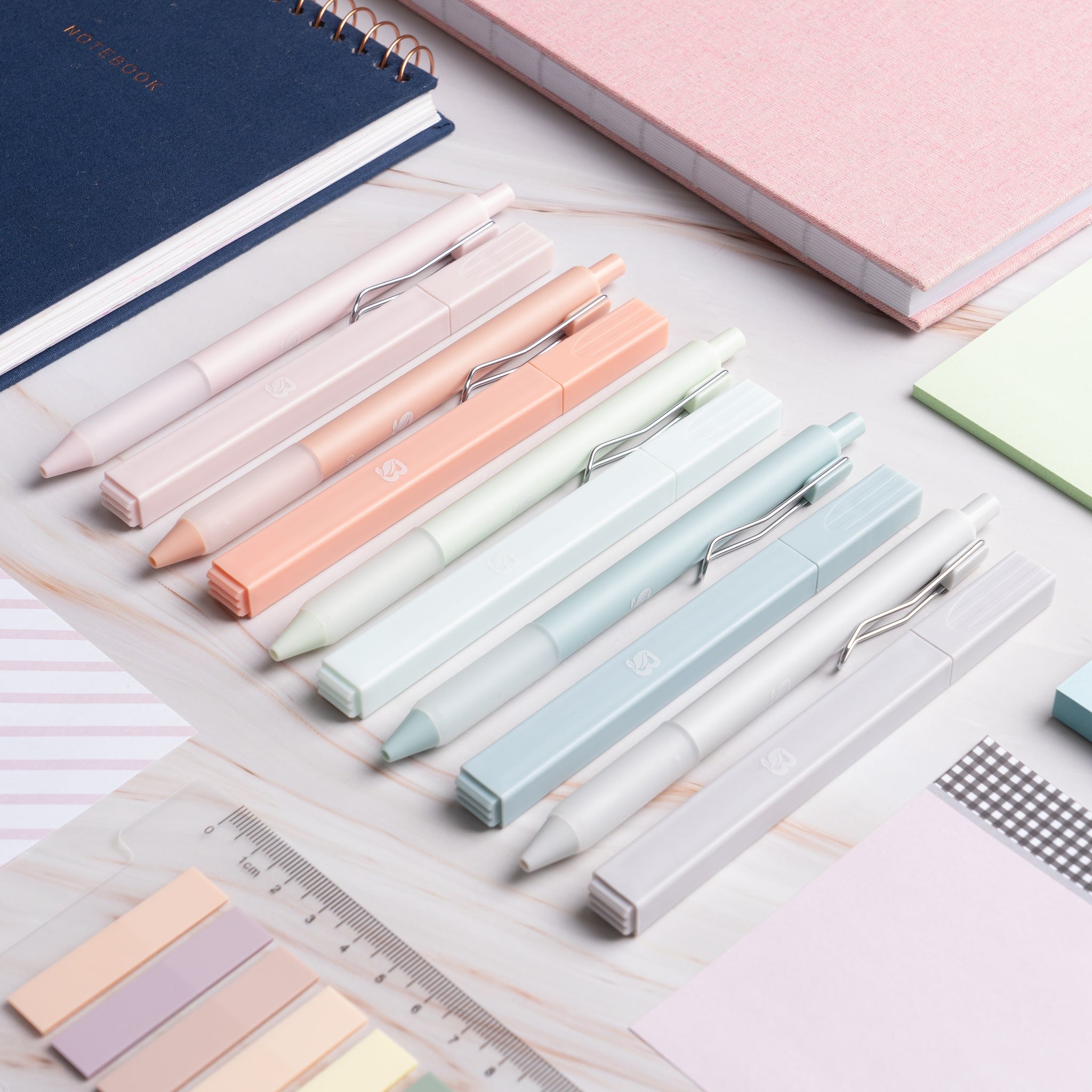 Blieve - Aesthetic Highlighters and Gel Pens with Soft Ink and Tip, No Bleed Dry Fast Easy to Hold, for Bible Journaling Planner Notes School Office