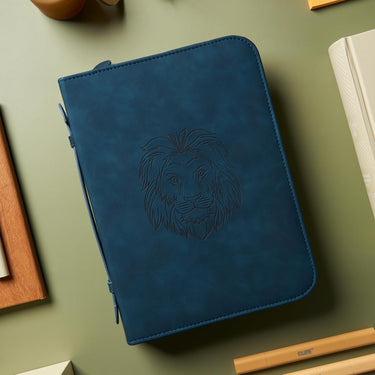 BLIEVE- Bible Cover Navy Lion - Blieve -  (Store description)