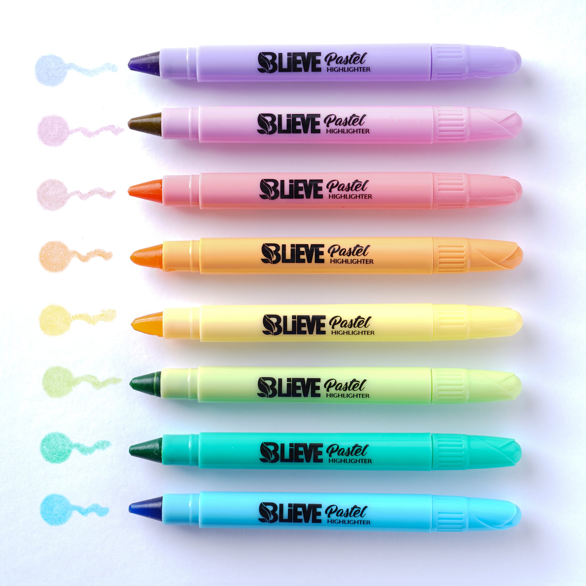 BLIEVE - Aesthetic Highlighters and Gel Pens With Soft Ink And Tip