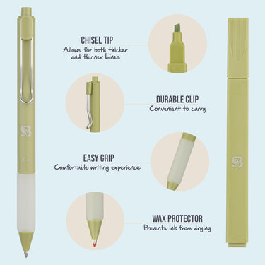 Highlighters and Pens - Earthy - Blieve