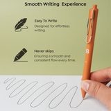 Aesthetic Black Ink Gel Pens - Terracotta - Blieve -  (Store description)