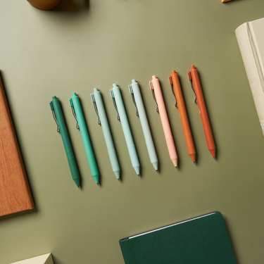 Aesthetic Black Ink Gel Pens - Terracotta - Blieve -  (Store description)